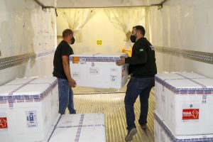 Novo lote com 205.200 vacinas contra o corona virus
Foto Gilson Abreu/AEN