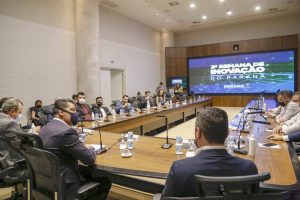 Semana da Inovação - Leandro Moura, presidente da Celepar - 
Marcelo Rangel, superintendente de Inovação - 
 Aldo Bona, superintendente de Ciência, Tecnologia e Ensino Superior  - Curitiba, 27/09/2021  - Foto Gilson Abreu/AEN