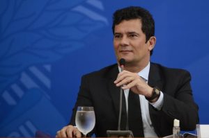 O ministro da Justiça e Segurança Pública, Sergio Moro, participa de coletiva de imprensa no Palácio do Planalto