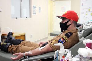 Curitiba, 30 de agosto de 2021. Doação de sangue BPRv.  -  Foto: Soldado Adilson Voinaski Afonso